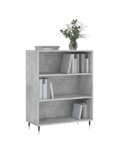 Libreria Grigio Cemento 69,5x32,5x90 cm in Legno Multistrato