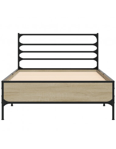 Giroletto Rovere Sonoma 90x200 cm Legno Multistrato e Metallo