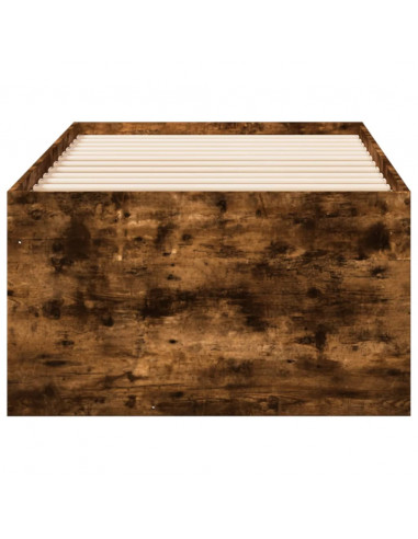 Divano Letto con Cassetti senza Materasso Rovere Fumo 90x190 cm