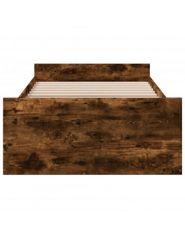 Giroletto con Cassetti Rovere Fumo 90x190 cm Legno Multistrato