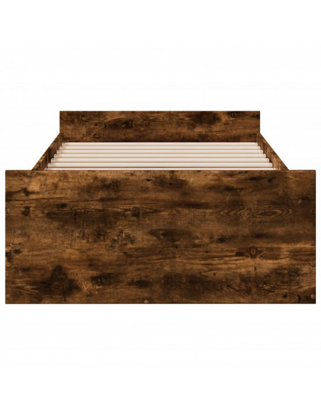 Giroletto con Cassetti Rovere Fumo 90x190 cm Legno Multistrato