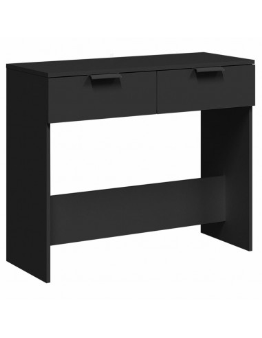 Tavolino Consolle Nero 90x36x75 cm in Legno Multistrato