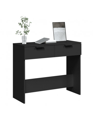 Tavolino Consolle Nero 90x36x75 cm in Legno Multistrato