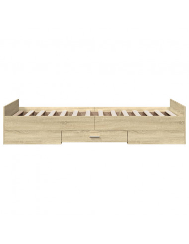 Giroletto Cassetti Rovere Sonoma 90x190 cm Legno Multistrato