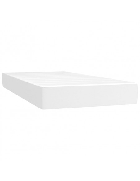 Materasso a Molle Bianco 80x200x20 cm in Similpelle