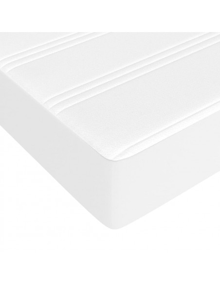 Materasso a Molle Bianco 80x200x20 cm in Similpelle
