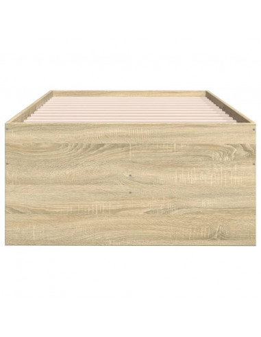 Divano Letto con Cassetti Rovere Sonoma 90x200 cm Multistrato