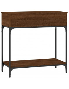 Tavolino Consolle Rovere Marrone 75x34,5x75cm Legno Multistrato 2