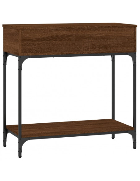 Tavolino Consolle Rovere Marrone 75x34,5x75cm Legno Multistrato