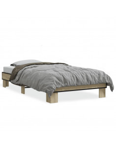 Giroletto Rovere Sonoma 75x190cm in Legno Multistrato e Metallo 2