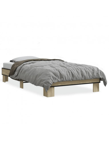 Giroletto Rovere Sonoma 75x190cm in Legno Multistrato e Metallo