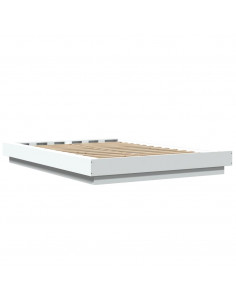 Giroletto con Luci LED Bianco 140x200 cm in Legno Multistrato 2