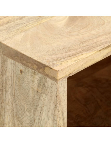 Tavolino da Salotto 90x50x40 cm in Legno Massello di Mango