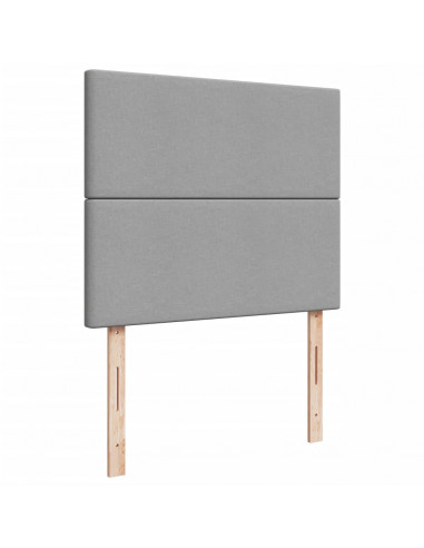 Giroletto a Molle con Materasso Grigio Chiaro 120x200cm Tessuto