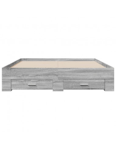 Giroletto Cassetti Grigio Sonoma 140x200 cm Legno Multistrato