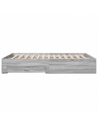 Giroletto Cassetti Grigio Sonoma 140x200 cm Legno Multistrato