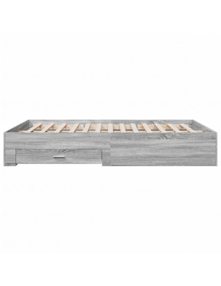 Giroletto Cassetti Grigio Sonoma 140x200 cm Legno Multistrato