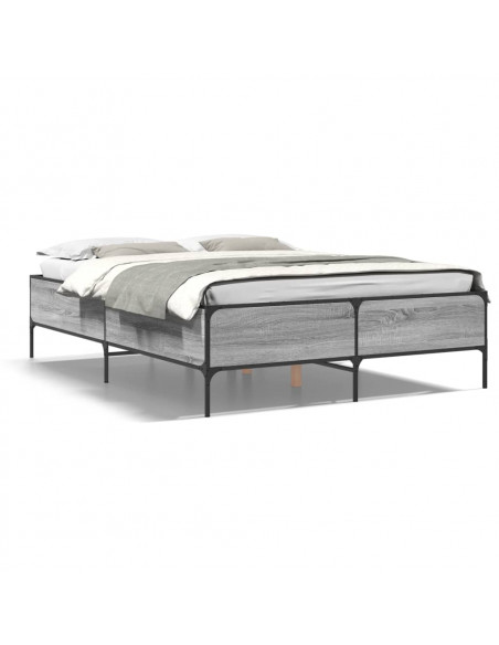 Giroletto Grigio Sonoma 140x190 cm in Legno Multistrato Metallo