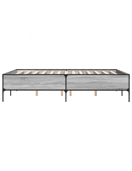 Giroletto Grigio Sonoma 140x190 cm in Legno Multistrato Metallo