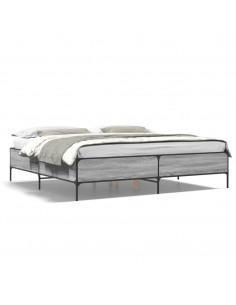 Giroletto Grigio Sonoma 200x200 cm in Legno Multistrato Metallo 2