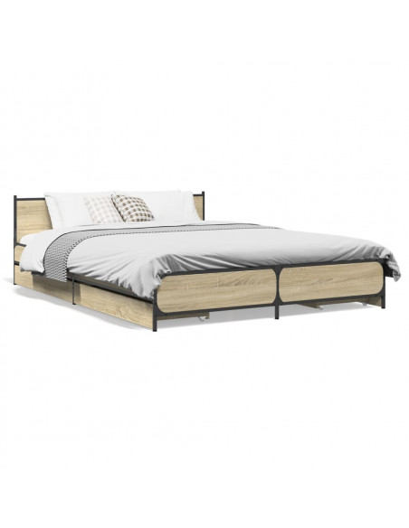 Giroletto Cassetti Rovere Sonoma 135x190 cm Legno Multistrato