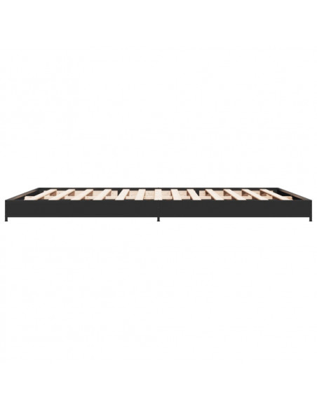 Giroletto Nero 150x200 cm in Legno Multistrato e Metallo