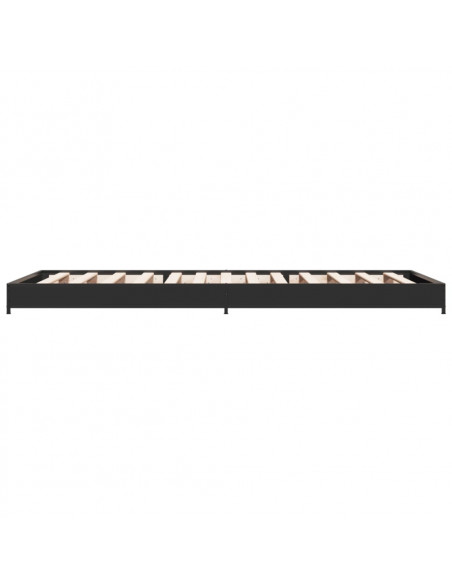 Giroletto Nero 90x190 cm in Legno Multistrato e Metallo
