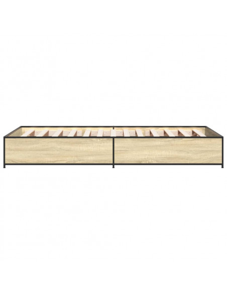 Giroletto Rovere Sonoma 90x190cm in Legno Multistrato e Metallo