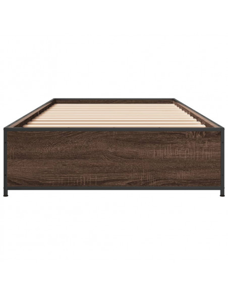 Giroletto Rovere Marrone 90x190 cm Legno Multistrato e Metallo