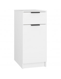 Armadietto da Scrivania Bianco 33,5x50x75 cm Legno Multistrato 2