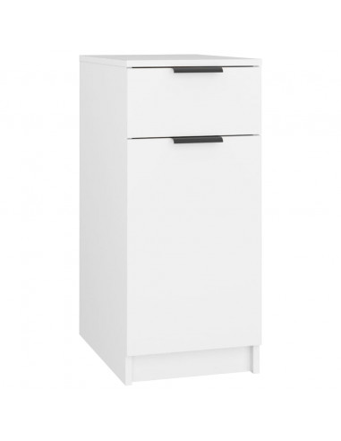 Armadietto da Scrivania Bianco 33,5x50x75 cm Legno Multistrato