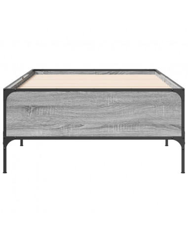 Giroletto Grigio Sonoma 100x200 cm Legno Multistrato e Metallo