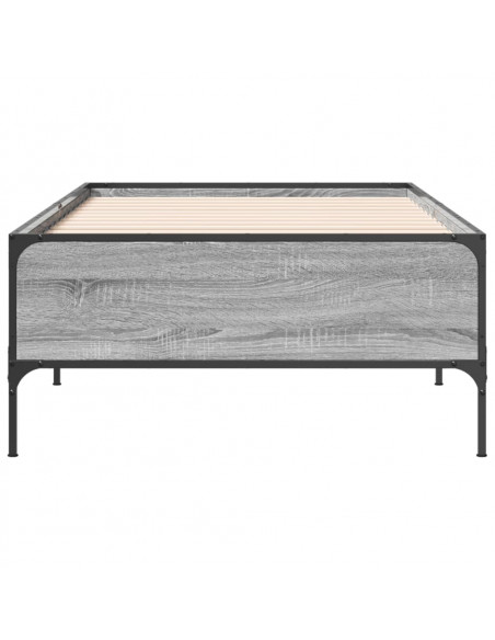 Giroletto Grigio Sonoma 100x200 cm Legno Multistrato e Metallo