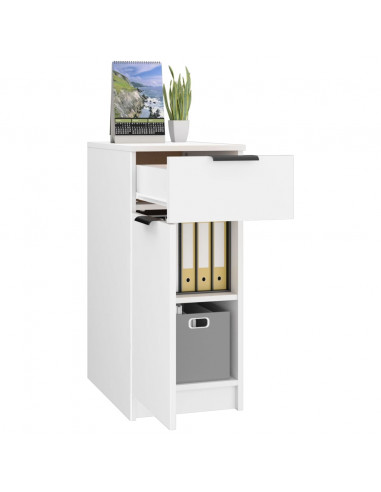 Armadietto da Scrivania Bianco 33,5x50x75 cm Legno Multistrato