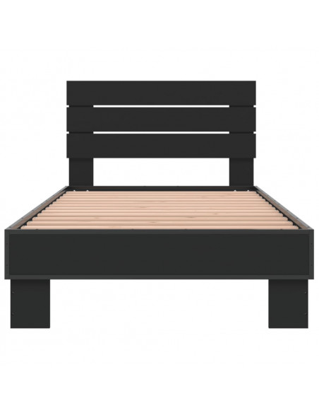 Giroletto Nero 100x200 cm in Legno Multistrato e Metallo