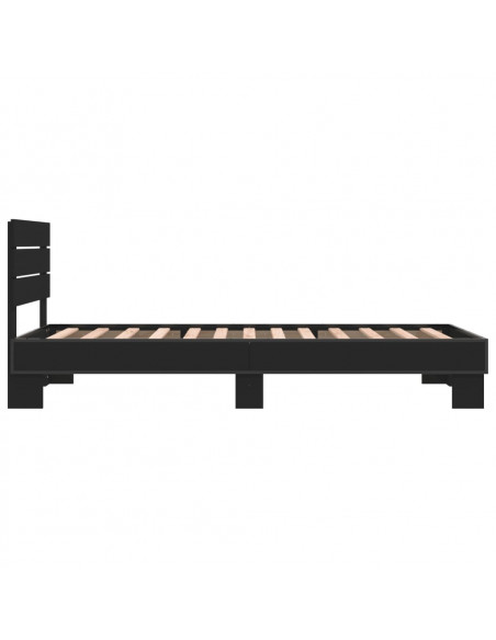 Giroletto Nero 100x200 cm in Legno Multistrato e Metallo