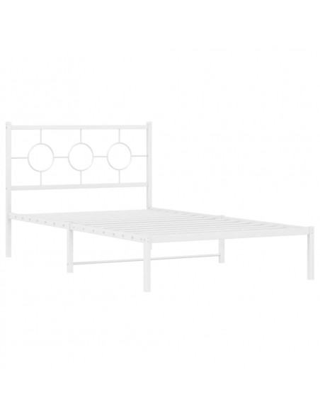 Giroletto con Testiera e Pediera Metallo Bianco 107x203 cm