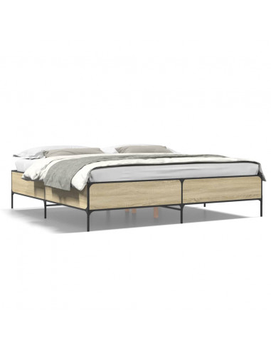 Giroletto Rovere Sonoma 180x200 cm in Legno Multistrato Metallo