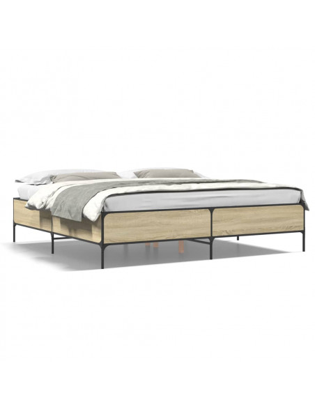 Giroletto Rovere Sonoma 180x200 cm in Legno Multistrato Metallo