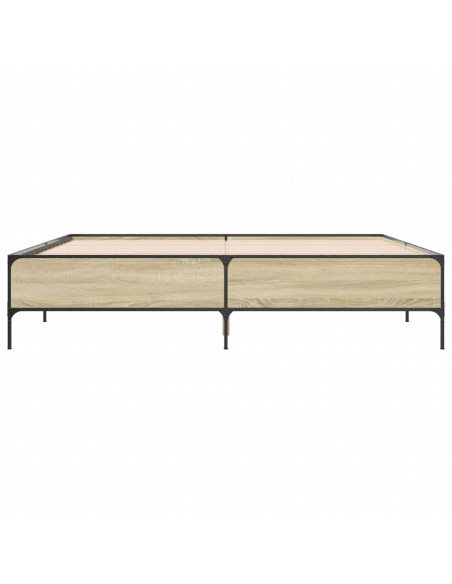 Giroletto Rovere Sonoma 180x200 cm in Legno Multistrato Metallo