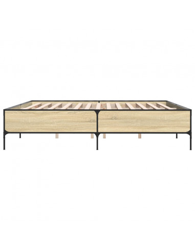 Giroletto Rovere Sonoma 180x200 cm in Legno Multistrato Metallo