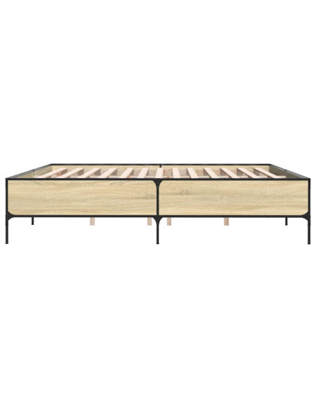 Giroletto Rovere Sonoma 180x200 cm in Legno Multistrato Metallo