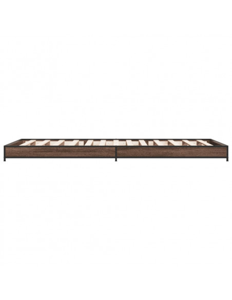 Giroletto Rovere Marrone 100x200 cm Legno Multistrato e Metallo