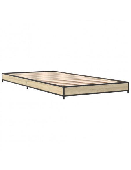 Giroletto Rovere Sonoma 90x200 cm Legno Multistrato e Metallo