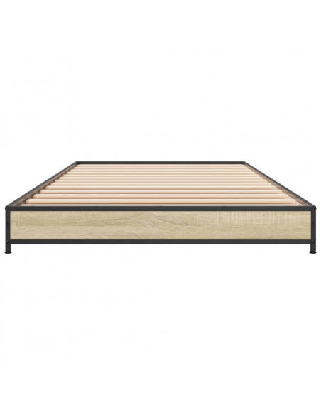Giroletto Rovere Sonoma 90x200 cm Legno Multistrato e Metallo