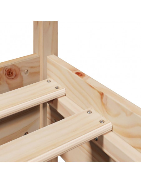 Giroletto senza Materasso 100x200 cm in Legno Massello di Pino