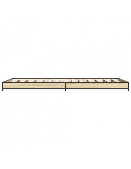 Giroletto Rovere Sonoma 90x200 cm Legno Multistrato e Metallo