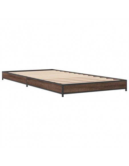 Giroletto Rovere Marrone 90x200 cm Legno Multistrato e Metallo