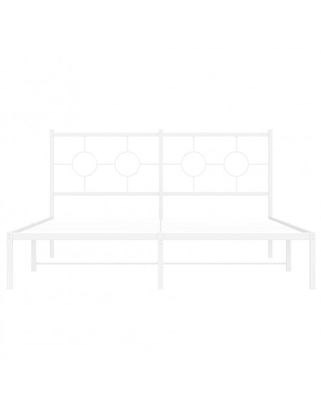 Giroletto con Testiera Metallo Bianco 160x200 cm
