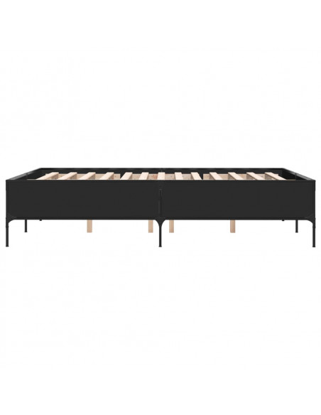 Giroletto Nero 120x190 cm in Legno Multistrato e Metallo